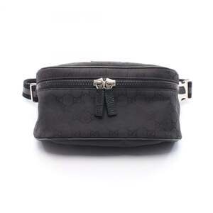 GUCCI Black Leather Fanny Pack